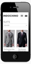 Indochino suits collection page - phone