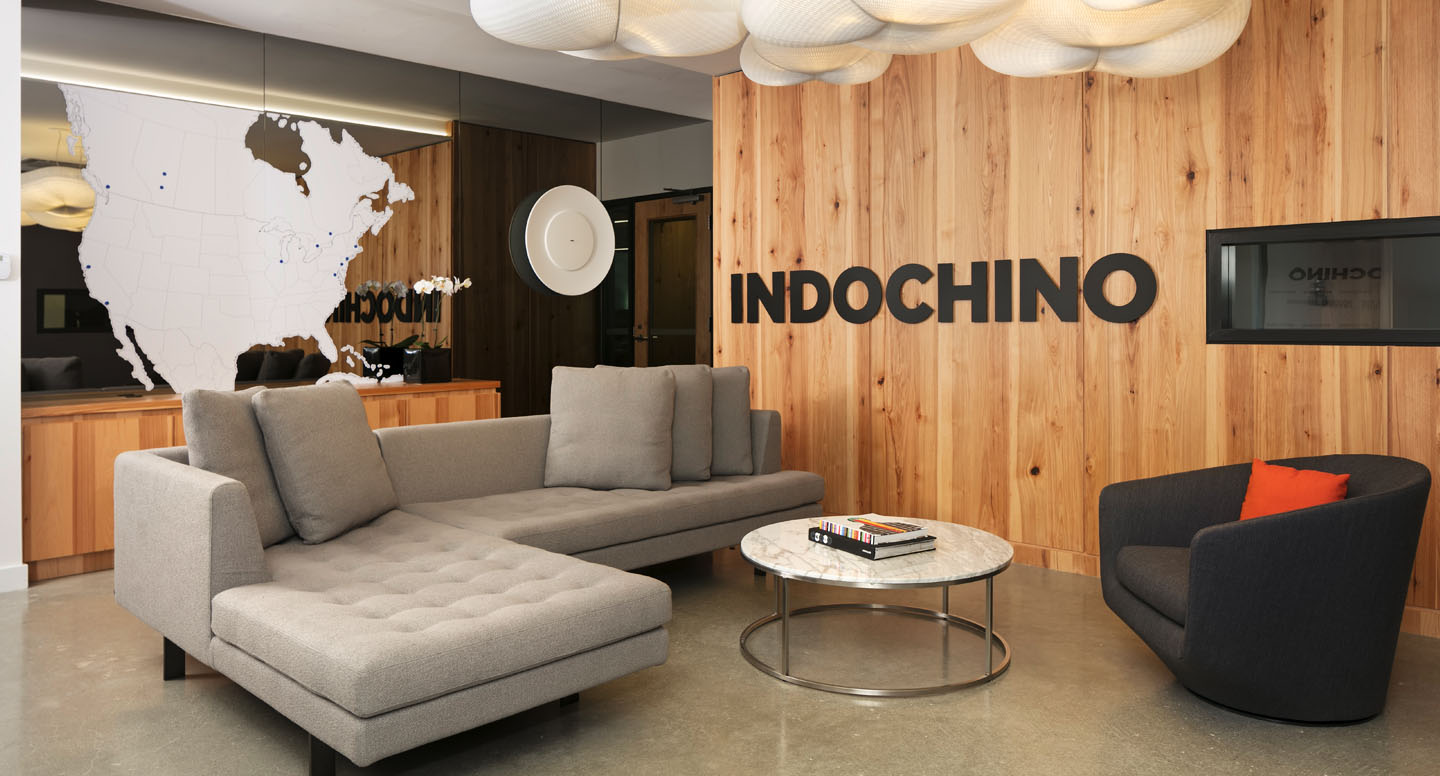 View of the main foyer upon entering INDOCHINO head quarters.