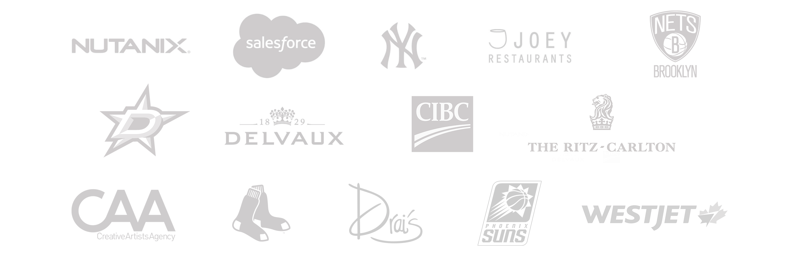 Some of those partners are: Nutanix, Salesforce, New York Yankees, Joey Resturants, BSE Global, Delvaux desktop