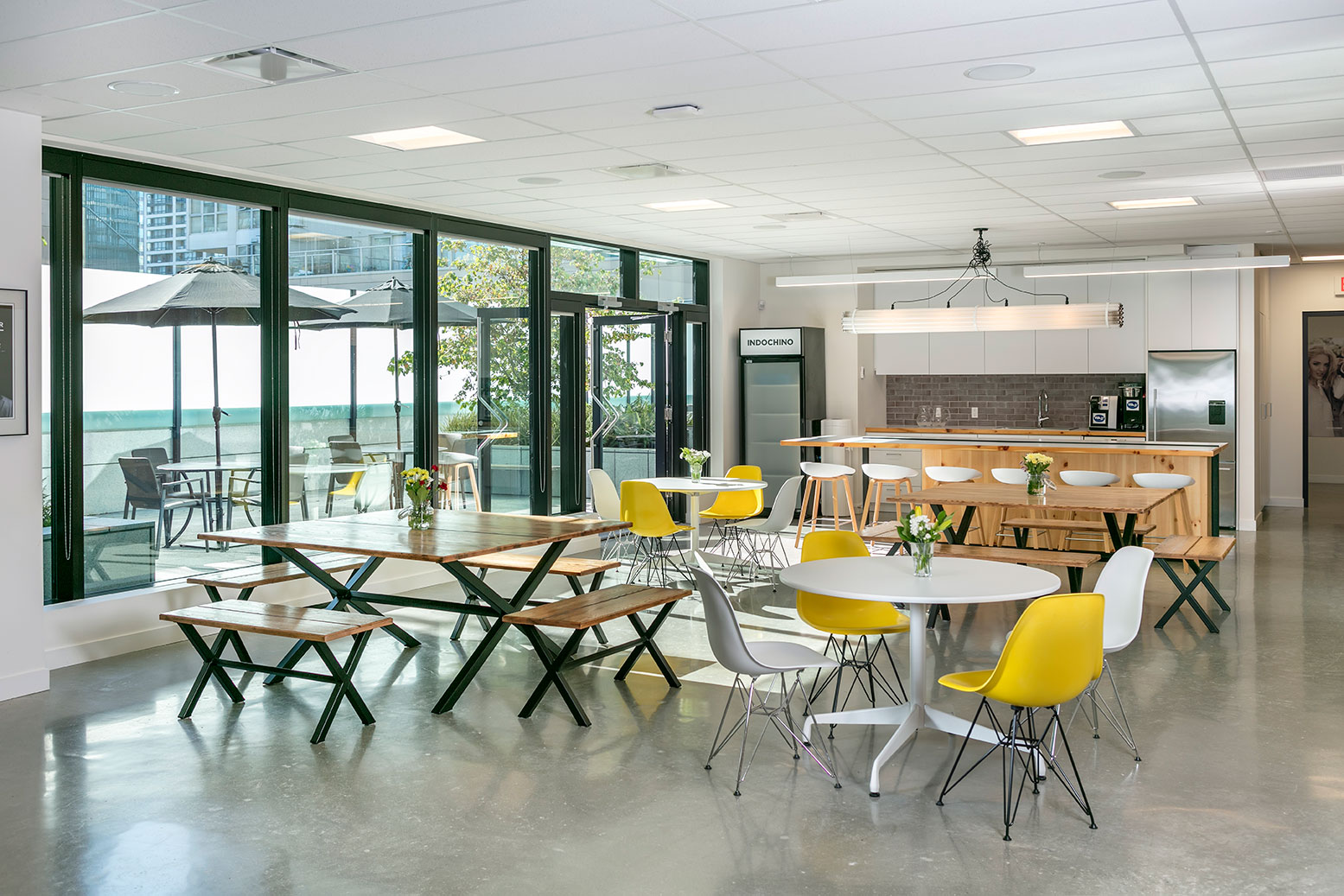 View of the lunch room at INDOCHINO headquarters.