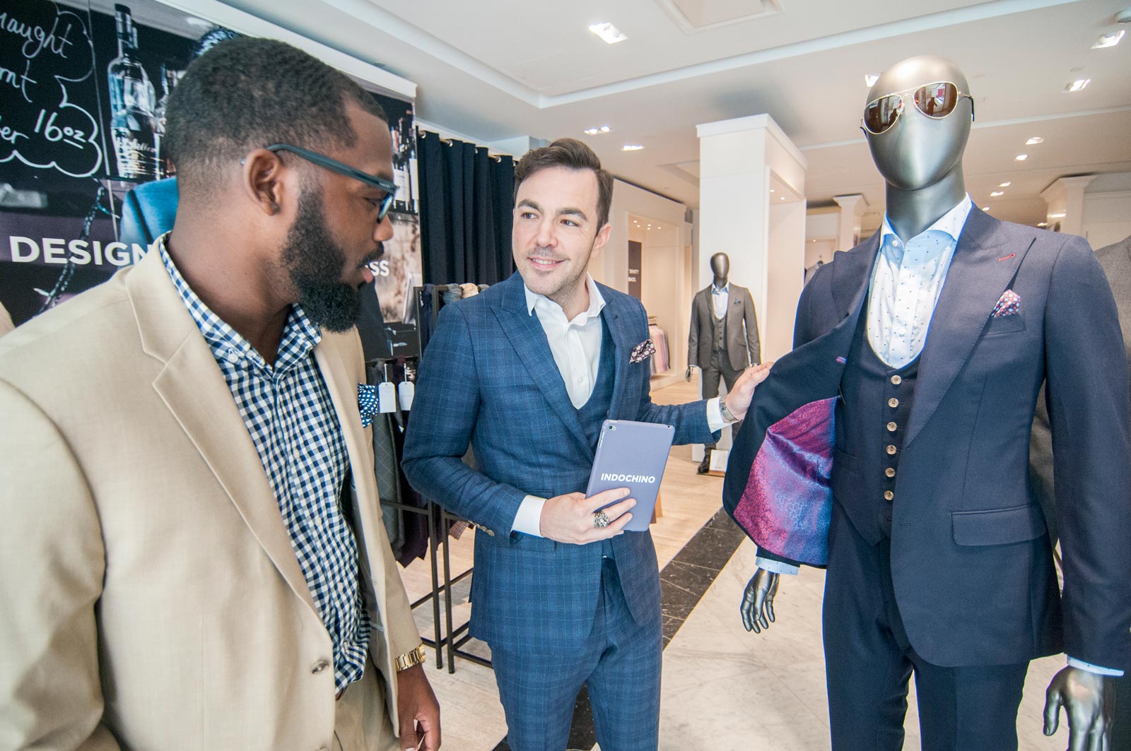 An INDOCHINO syle guide at work in our King of Prussia showroom.