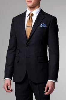 Charcoal Flannel Pinstripe Suit
