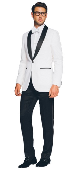 Premium Black and White Tuxedo