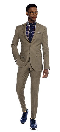 Brown Micro Houndstooth Suit