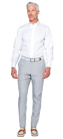 gray linen pants