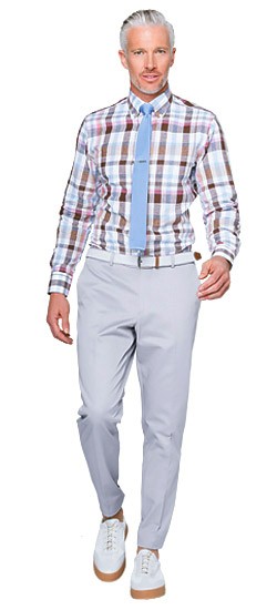 gray cotton pants