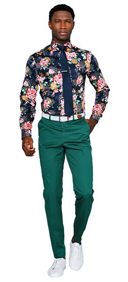 emerald green dress pants mens