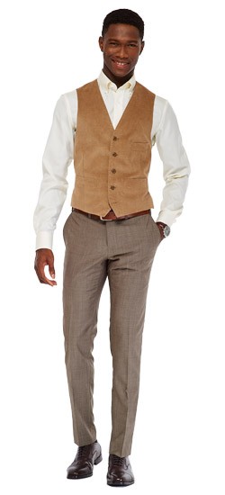 Tan Corduroy Vest