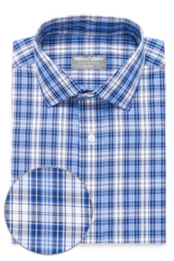 White & Blue Plaid Shirt