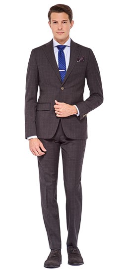 Warm Charcoal Prince of Wales Suit