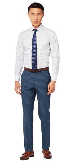 light blue pinstripe pants
