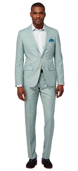 Sage Green Wool and Linen Suit