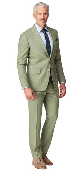 Sage Green Wool Stretch Suit