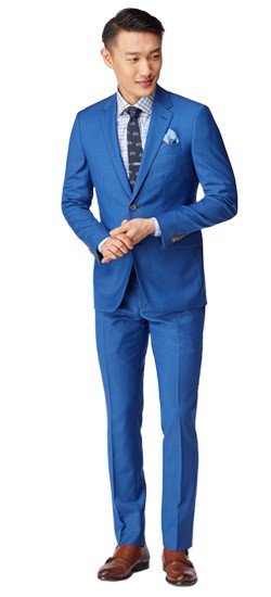 Royal Blue Sharkskin Suit