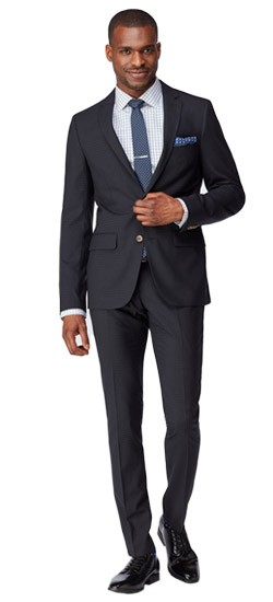 Black Tonal Check Suit