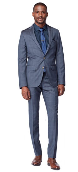 Dark Slate Check Suit