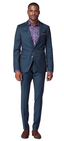 Deep Teal Melange Suit