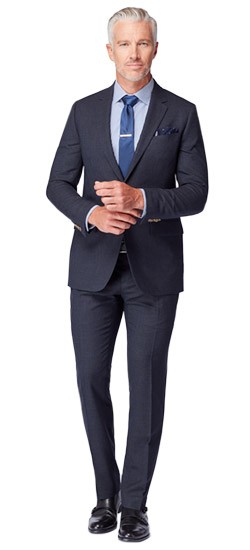 Navy Micro Houndstooth Suit