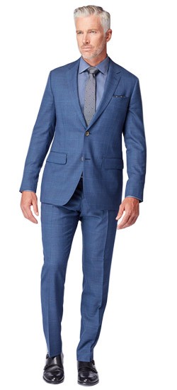 Blue Tonal Glen Check Suit