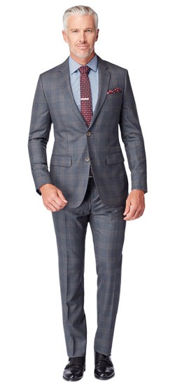 Dark Gray Glen Plaid Suit