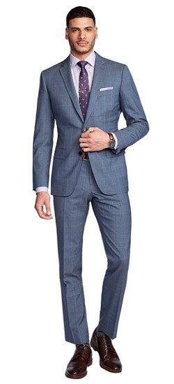 Exeter Windowpane Gray Suit