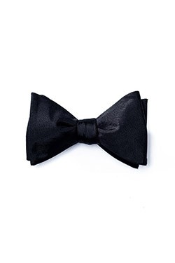 Black Silk Bow Tie (Self-Tied)