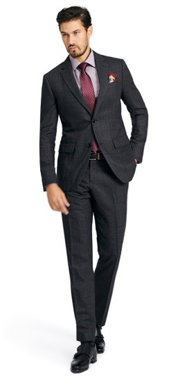 Salford Check Charcoal Suit