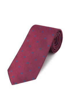 Burgundy Polka Dot Tie