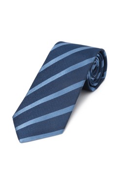 Navy Repp Stripe Tie