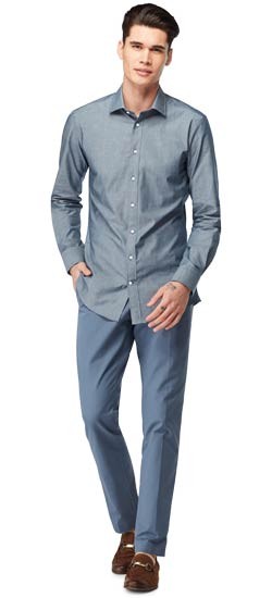 dusty blue casual dress